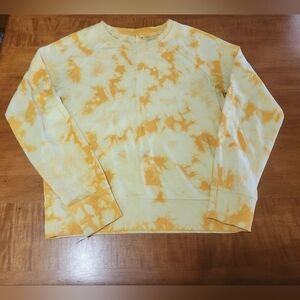 Athleta Sundown Sweatshirt Yellow TyeDye